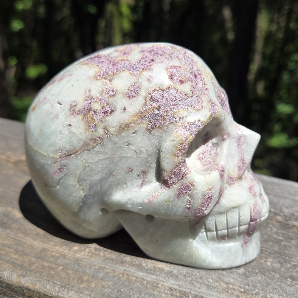 Ruby Rutilated Natural Crystal Skull 13"×6"×4" LAST ONE! - Picture 2 of 7